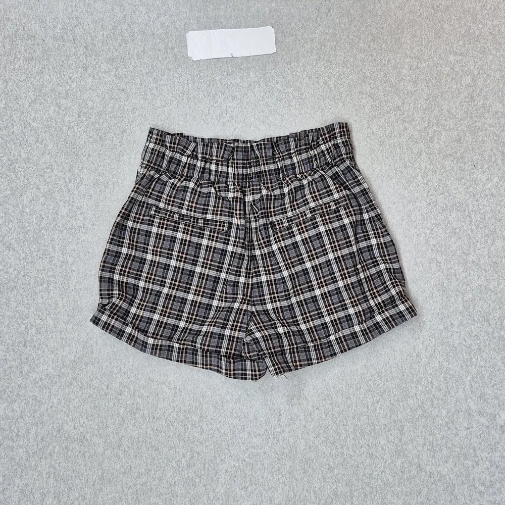 American Eagle Outfitters Women Shorts 10 Black Sleepwear Plaid Pajama Shorts